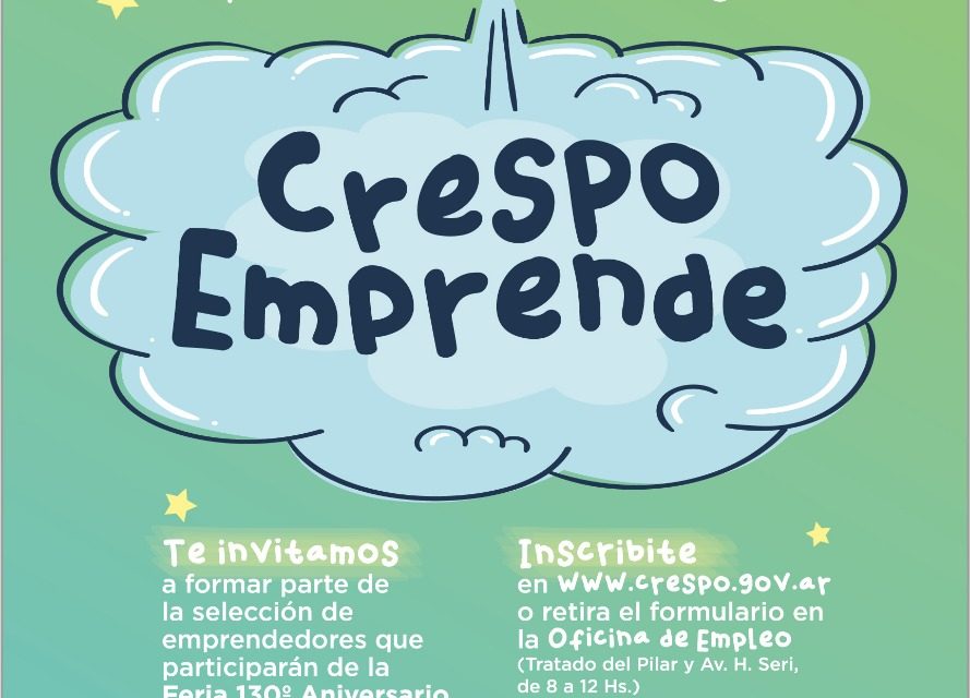 INSCRIPCIONES PARA ‘CRESPO EMPRENDE’