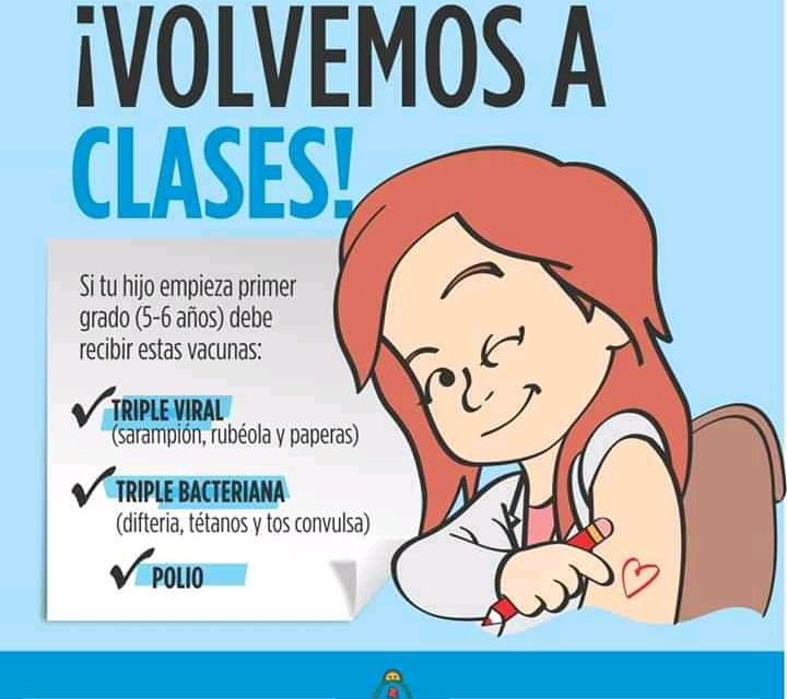 Contamos con vacunas para el ingreso escolar