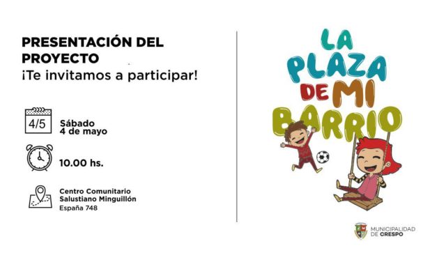 PLAZA DE MI BARRIO: PRESENTACIÓN DE LA PROPUESTA