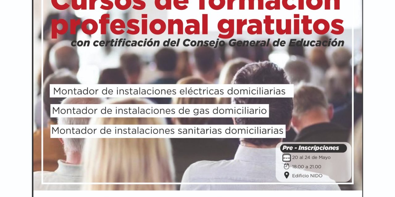 PREINSCRIPCIONES PARA CURSOS DE FORMACIÓN PROFESIONAL