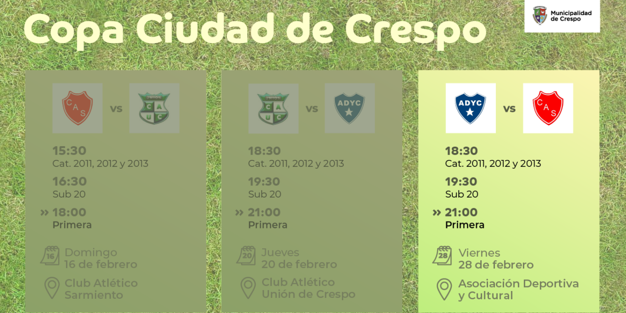 ÚLTIMA FECHA DE LA COPA CIUDAD DE CRESPO