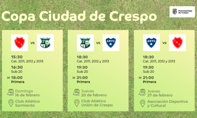 COPA CIUDAD DE CRESPO: DOMINGO DE CLÁSICO