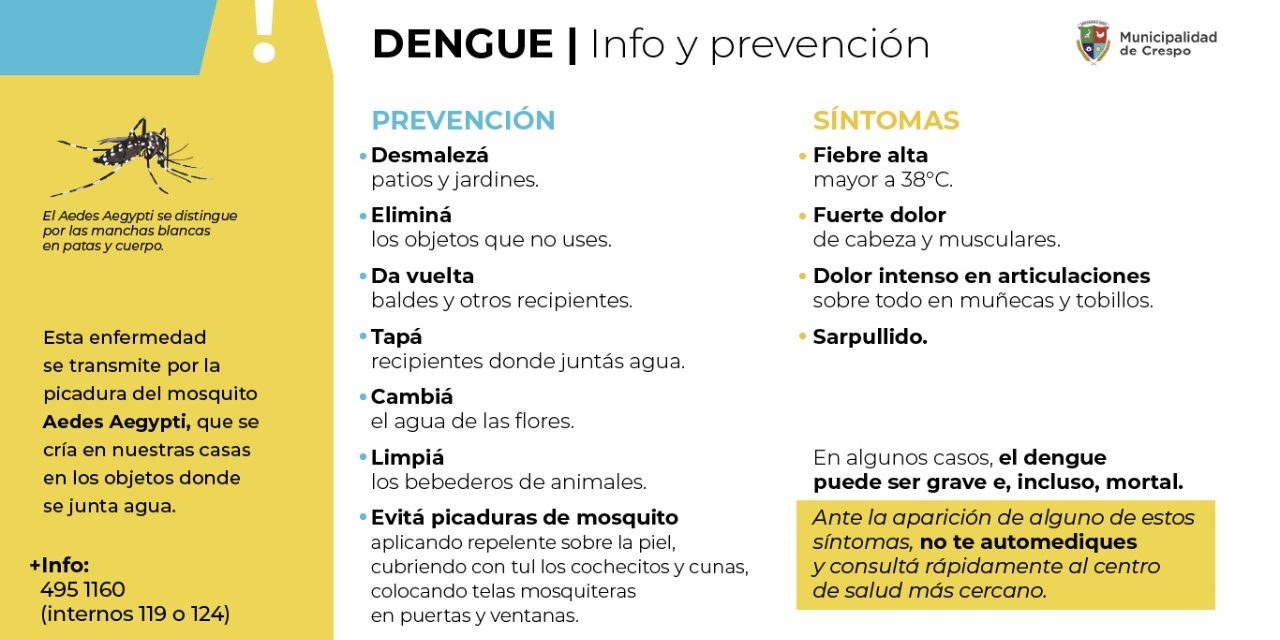 ACTIVAMOS EL PROTOCOLO DE BLOQUEO ANTE UN CASO DE DENGUE IMPORTADO EN NUESTRA CIUDAD