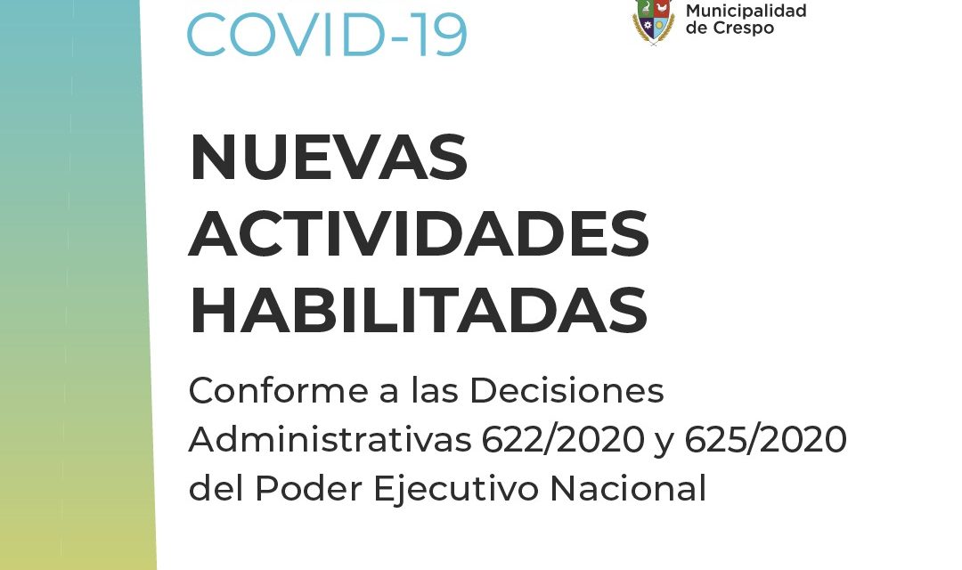 NUEVAS ACTIVIDADES HABILITADAS