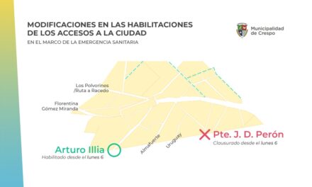 DESDE EL MEDIODÍA QUEDARÁ HABILITADO EL ACCESO ILLIA E INHABILITADO EL ACCESO PERÓN