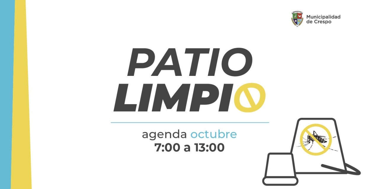 PATIO LIMPIO: CRONOGRAMA PARA EL MES DE OCTUBRE