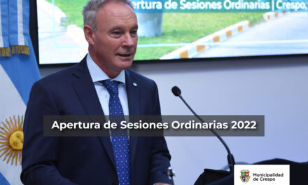 «ES UNA SATISFACCIÓN ENORME ESTAR AL FRENTE DE ESTE MUNICIPIO, QUE SE SUPERA CADA DÍA Y QUE NO BAJA LOS BRAZOS ANTE LAS DIFICULTADES” DIJO DARÍO SCHNEIDER EN SU DISCURSO EN LA APERTURA DEL PERÍODO DE SESIONES ORDINARIAS 2022