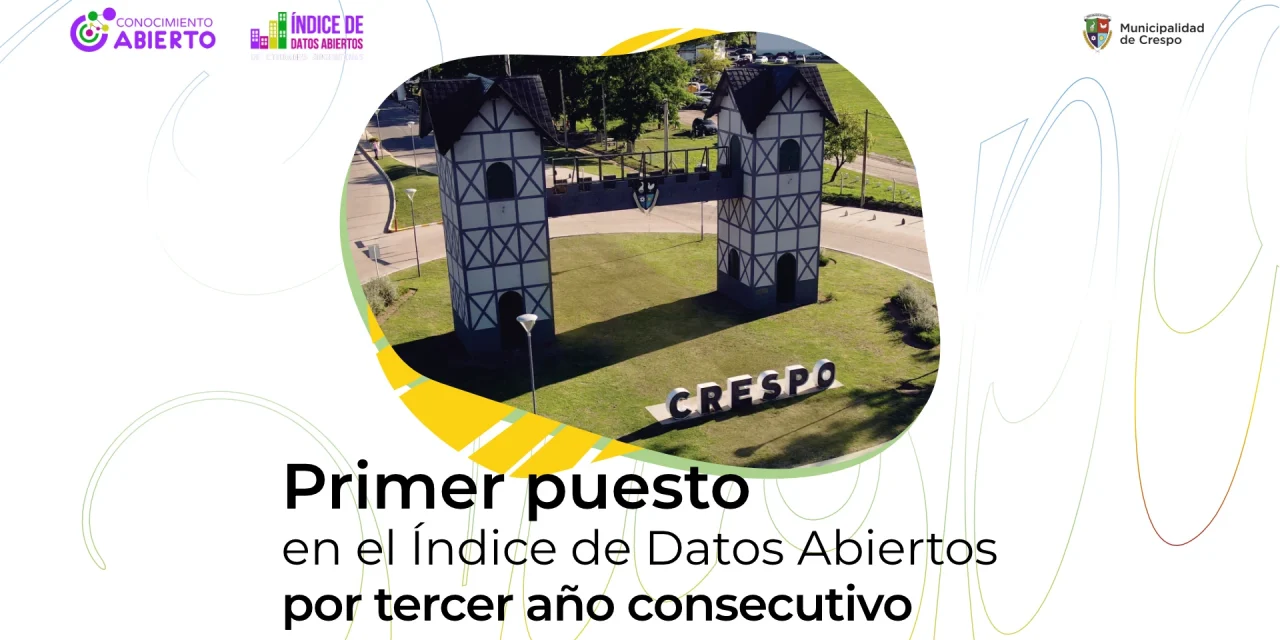 CRESPO POR TERCER AÑO CONSECUTIVO PRIMERO EN EL RANKING ARGENTINO DE TRANSPARENCIA Y DATOS ABIERTOS