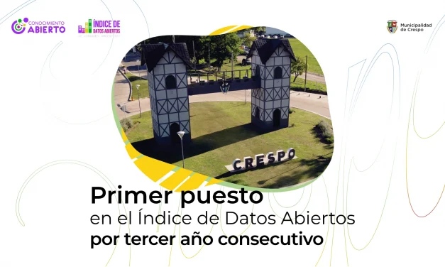 CRESPO POR TERCER AÑO CONSECUTIVO PRIMERO EN EL RANKING ARGENTINO DE TRANSPARENCIA Y DATOS ABIERTOS