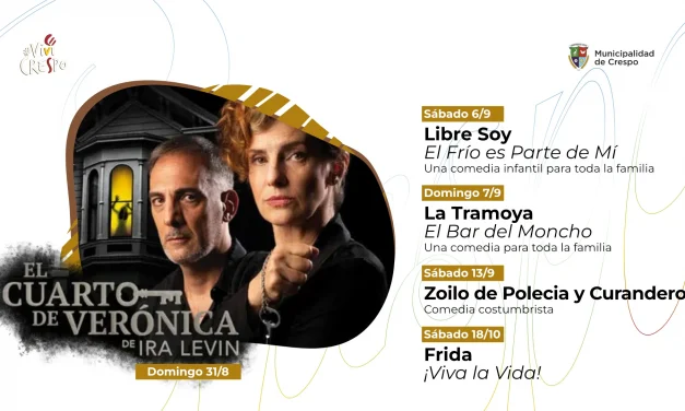 PROPUESTAS TEATRALES Y MUSICALES APORTAN COLORIDO A LA AGENDA CULTURAL CRESPENSE