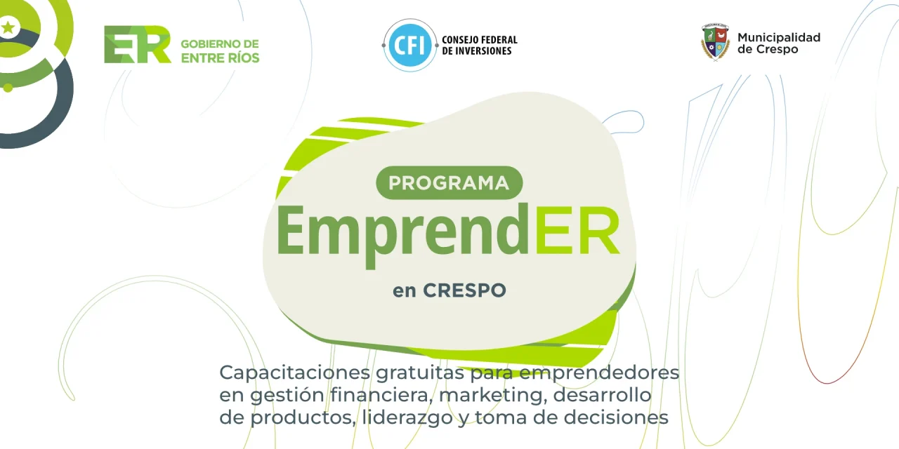 Crespo, una de las ciudades seleccionadas para la capacitación del Programa EmprendER