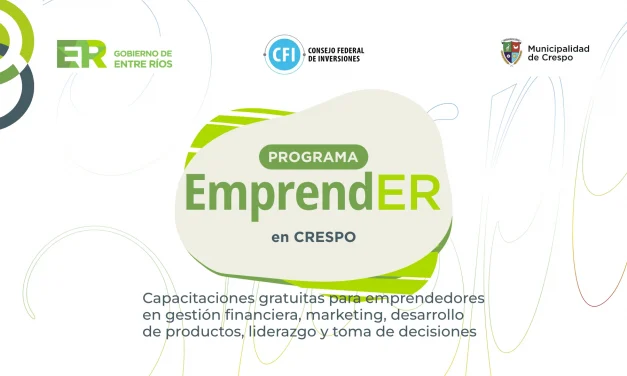 Crespo, una de las ciudades seleccionadas para la capacitación del Programa EmprendER