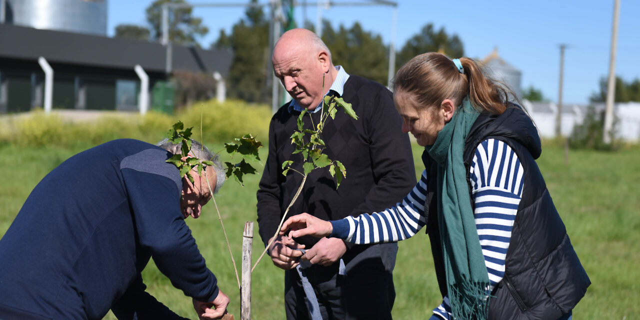 PLANTAMOS 40 ÁRBOLES PARA GENERAR UN PULMÓN VERDE EN EL PARQUE INDUSTRIAL CRESPO