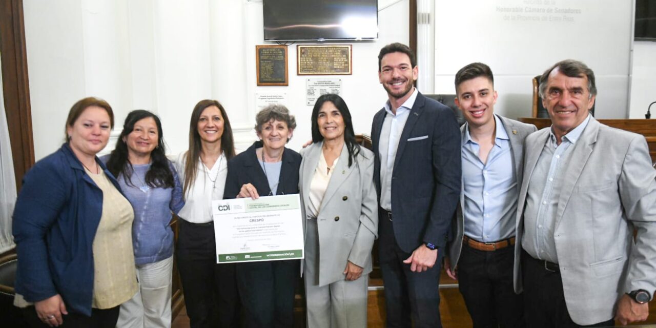 El Concejo Deliberante de Crespo recibió un reconocimiento provincial
