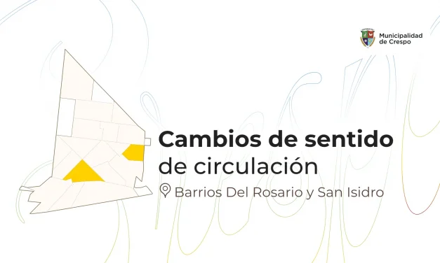 cambios en el sentido de circulación en las calles Rivadavia y Alem