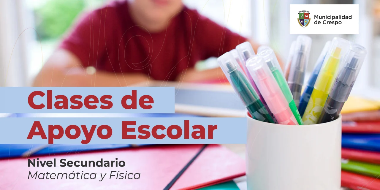 Apoyo escolar gratuito en Matemáticas y Física para el nivel secundario