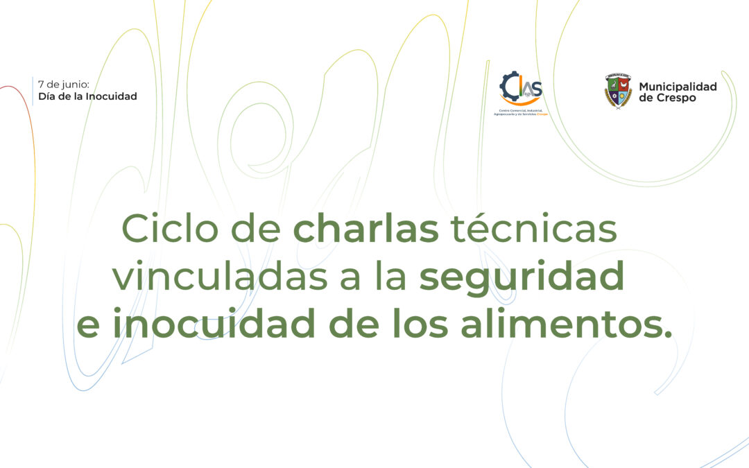 Ciclo de charlas por el Mes de la Inocuidad Alimentaria en Crespo