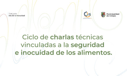 Ciclo de charlas por el Mes de la Inocuidad Alimentaria en Crespo