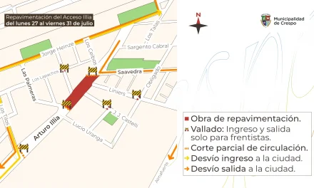 DISPOSITIVO DE TRÁNSITO POR OBRAS DE REPAVIMENTACIÓN EN ACCESO ARTURO ILLIA