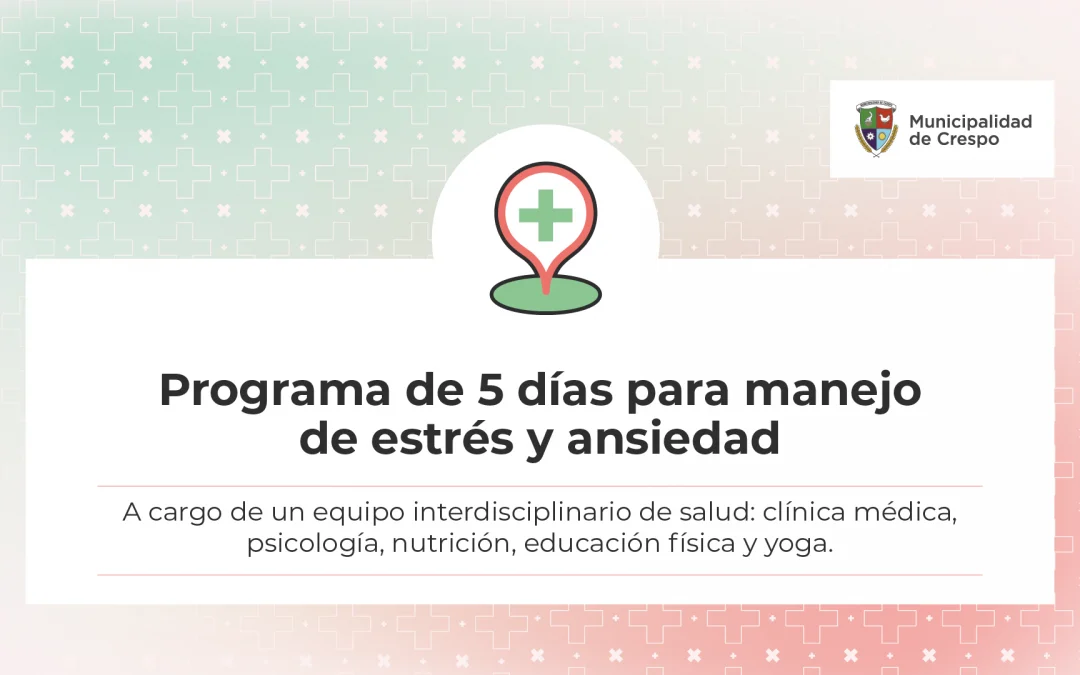 Programa ‘Manejo de estrés y ansiedad’: las inscripciones están abiertas hasta el 4 de septiembre